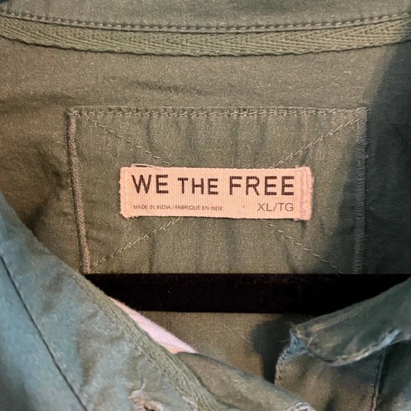 We The Free oversized, long shacket,  Hand appliquéd - Picture 3 of 3